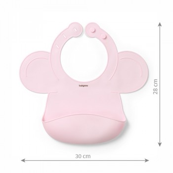 BABYONO Podbradník silikónový - Pink