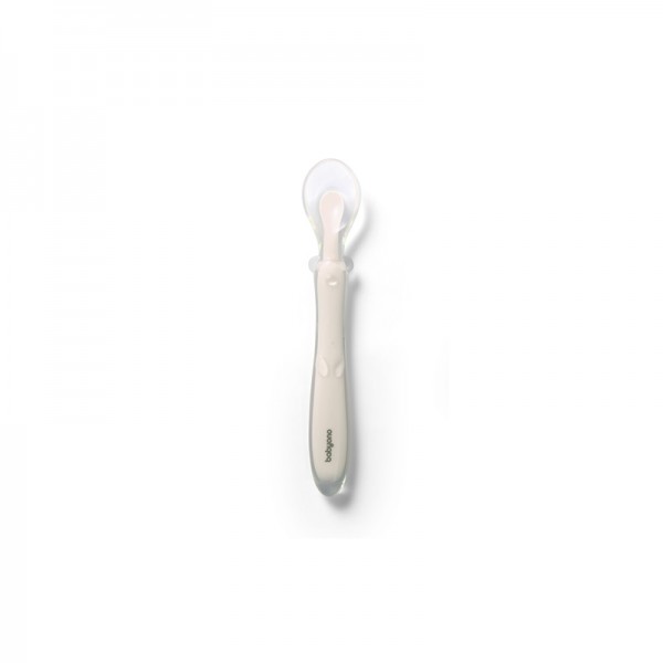 BABYONO Lyžička silikónová - beige 6m+