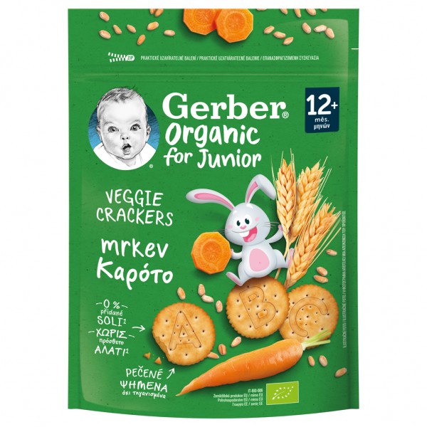 GERBER Krekry s mrkvou Organic 100 g