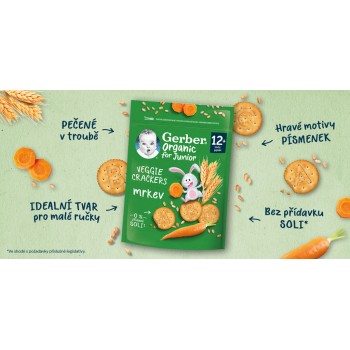GERBER Krekry s mrkvou Organic 100 g