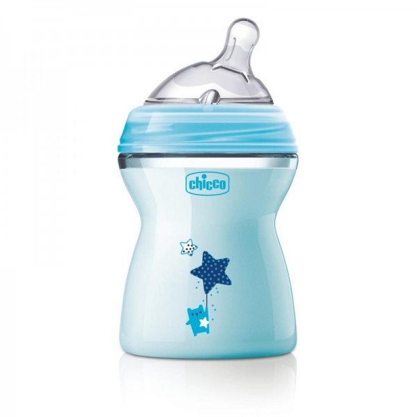 CHICCO Fľaša dojčenská Natural Feeling 250 ml chlapec 2m+