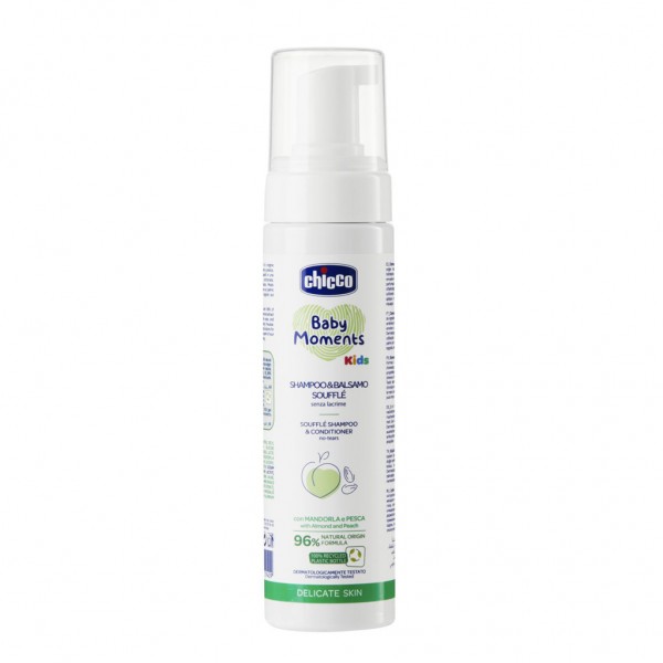 CHICCO Šampón a kondicionér na vlasy soufflé Baby moments Kids 150ml, 0m+