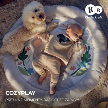 KINDERKRAFT Deka hracia s hrazdičkou Cozyplay Light Grey