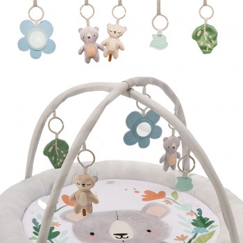 KINDERKRAFT Deka hracia s hrazdičkou Cozyplay Light Grey