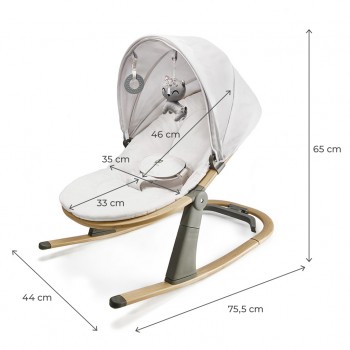 KINDERKRAFT Lehátko Elsu Grey, do 9kg