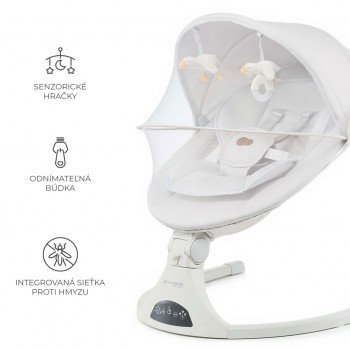 KINDERKRAFT SELECT Lehátko pohupujúce 2v1 Tulsy Beige, do 9kg