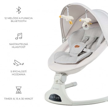 KINDERKRAFT SELECT Lehátko pohupujúce 2v1 Tulsy Beige, do 9kg