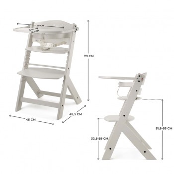 KINDERKRAFT Stolička jedálenská Enock Beige