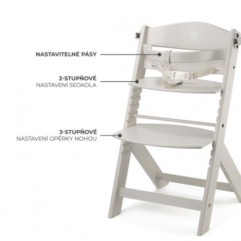 KINDERKRAFT Stolička jedálenská Enock Beige