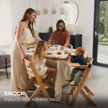 KINDERKRAFT Stolička jedálenská Enock Brown
