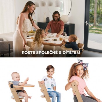 KINDERKRAFT Stolička jedálenská Enock Brown