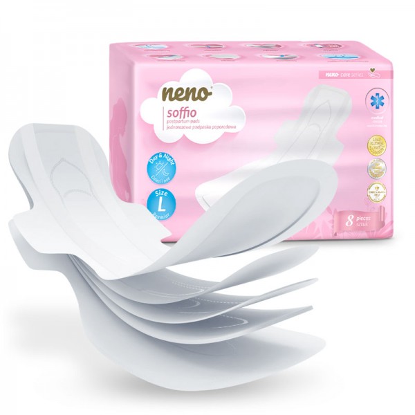 NENO Vložky popôrodné s krídelkami Soffio 8 ks