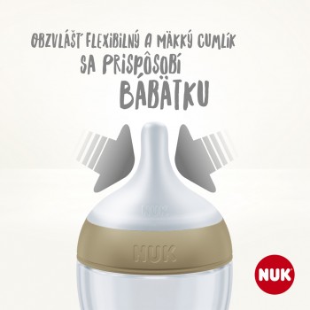 NUK Fľaša kojenecká Mickey s kontrolou teploty Perfect Match 260 ml červená
