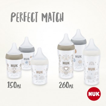 NUK Savička Perfect Match vel. M, 2ks, 3m+
