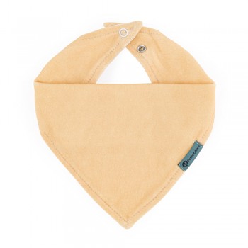 PETITE&MARS Podbradník bandana Luke 2 ks Beige Pears&Intense Ochre 3m+