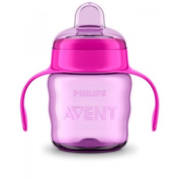Philips AVENT Hrnček pre prvé dúšky Klasik 200 ml s držadlami dievča+darček PETITE&MARS Miska 6m+