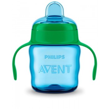 Philips AVENT Hrnček pre prvé dúšky Klasik 200 ml s držadlami chlapec+darček PETITE&MARS Miska 6m+