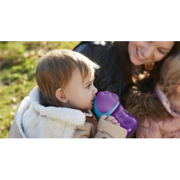 Philips AVENT Hrnček 200 ml Bendy s ohybnou slamkou dievča+darček PETITE&MARS Miska 6m+