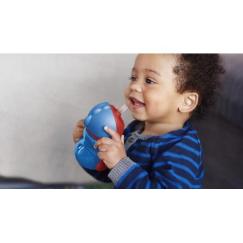 Philips AVENT Hrnček 200 ml Bendy s ohybnou slamkou chlapec+darček PETITE&MARS Miska 6m+