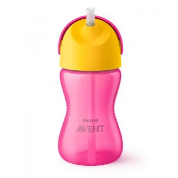 Philips AVENT Hrnček 300 ml Bendy s ohybnou slamkou dievča+darček PETITE&MARS Miska 6m+