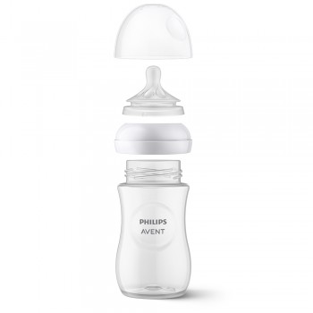 Philips AVENT Fľaša Natural Response 260 ml, 1m+darček PETITE&MARS Miska 6m+