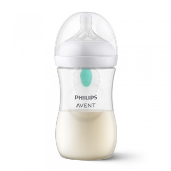 Philips AVENT Fľaša Natural Response s ventilom AirFree 260 ml, 1m+darček PETITE&MARS Miska 6m+