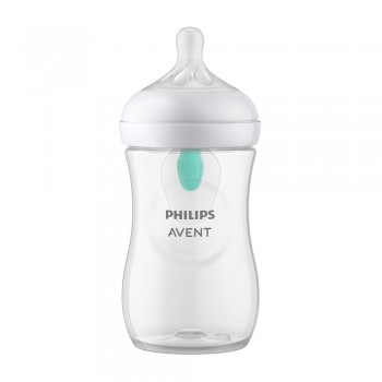 Philips AVENT Fľaša Natural Response s ventilom AirFree 260 ml, 1m+darček PETITE&MARS Miska 6m+