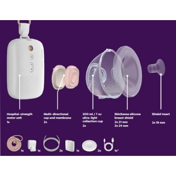 Philips AVENT Odsávačka materského mlieka elektrická Hands-Free DUO Premium Plus SCF532/11