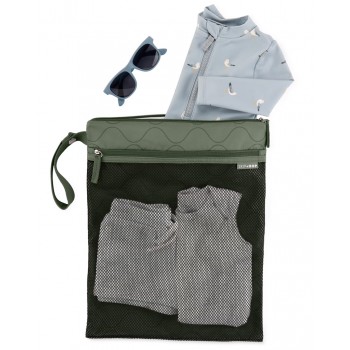 SKIP HOP Vrecko nepremokavé Grab & go Dark sage 30 x 38 cm