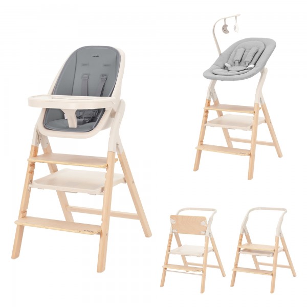 Carrello ERGO CRL-16701-lehátko, detská stolička, prídavná stolička a učiaca veža Carbon Grey