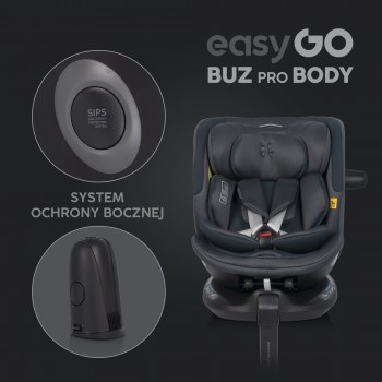 Autosedačka EasyGo Buz Pro Body Granito od 40-150 cm