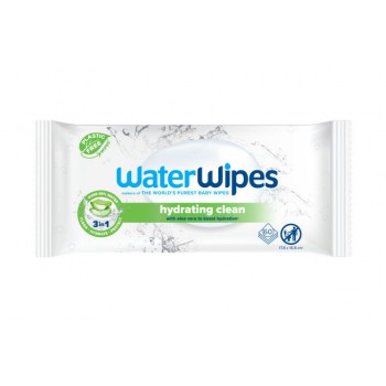 12x WATERWIPES Obrúsky vlhčené Hydrating clean bez obsahu plastov 60 ks ( 720 ks )
