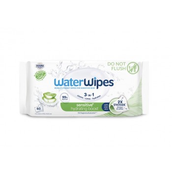 6x WATERWIPES Obrúsky vlhčené Hydrating clean bez obsahu plastov 60 ks ( 360 ks )