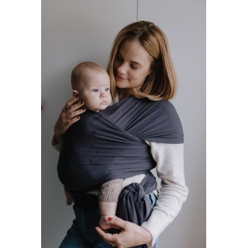 BOBA Nosič detí / šatka Wrap Serenity - Charcoal