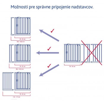 CHICCO Zábrana na schodisko - nástavec 360 mm