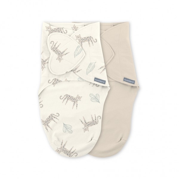 INGENUITY Zavinovačka SwaddleMe™ Ulitka bavlna Born free 2ks 0,5 TOG 0-3m