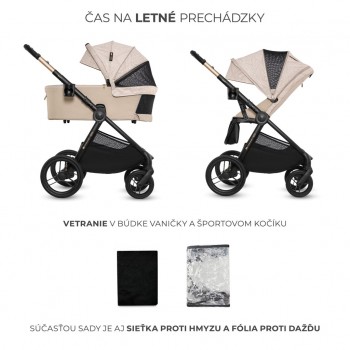KINDERKRAFT Kočík kombinovaný Nea 2 2v1 Dune Whisper Bizuu
