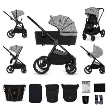 KINDERKRAFT Kočík kombinovaný Nea 2 2v1 Lunar Black Bizuu