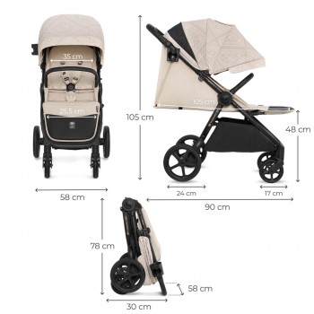 KINDERKRAFT Kočík športový Mitzy Dune Whisper Bizuu