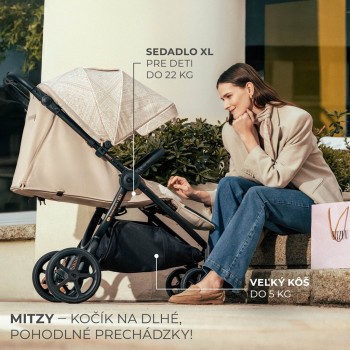 KINDERKRAFT Kočík športový Mitzy Lunar Black Bizuu