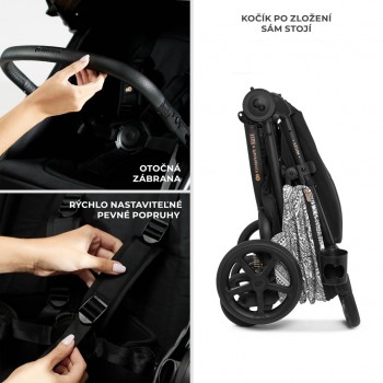 KINDERKRAFT Kočík športový Mitzy Lunar Black Bizuu