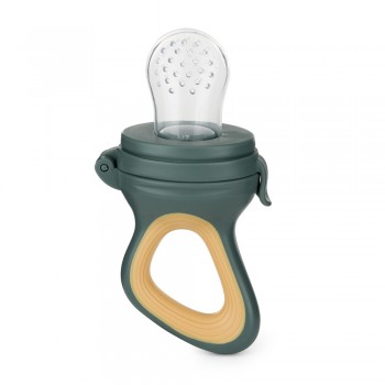PETITE&MARS Cumlík silikónový na kŕmenie Fruzi Green&Ochre 6m+
