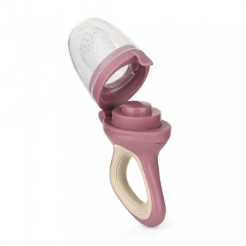 PETITE&MARS Cumlík silikónový na kŕmenie Fruzi Rose&Sand 6m+