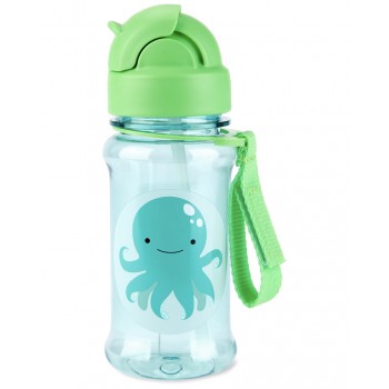 SKIP HOP Zoo tritan Fľaša so slamkou 355ml Chobotnica 12m+