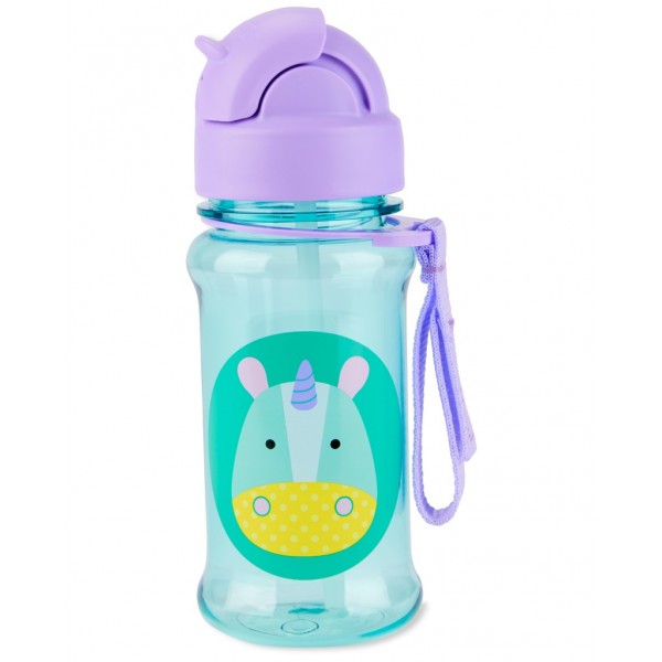 SKIP HOP Zoo tritan Fľaša so slamkou 355ml Jednorožec 12m+