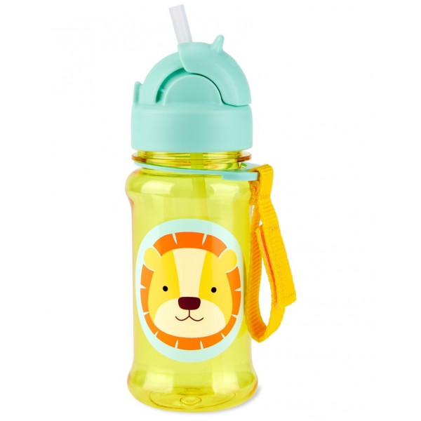 SKIP HOP Zoo tritan Fľaša so slamkou 355ml Lev 12m+