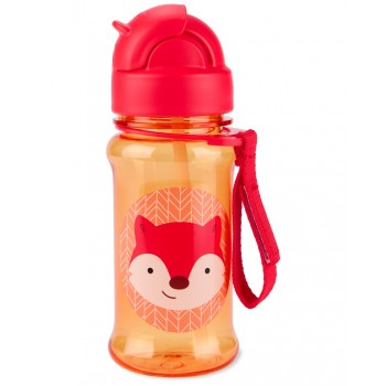 SKIP HOP Zoo tritan Fľaša so slamkou 355ml Líška 12m+