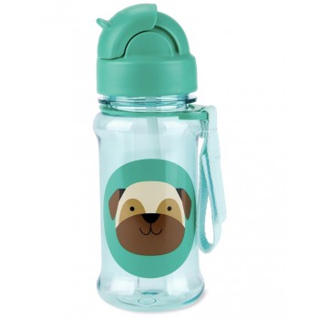 SKIP HOP Zoo tritan Fľaša so slamkou 355ml Mopslík 12m+