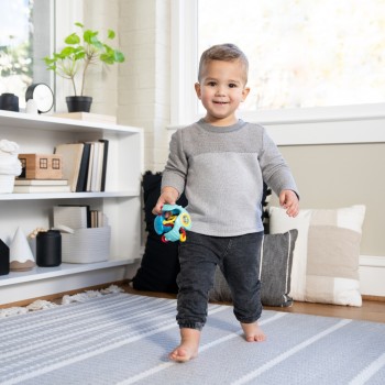 BABY EINSTEIN Hračka senzorická lopta s hryzačkou Rattle & Sense™ 3m+