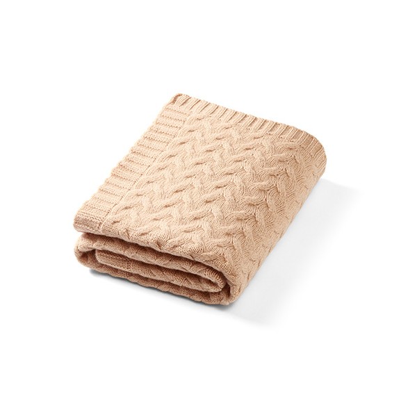 BABYONO Deka z merino vlny 75 x 100 cm dark beige 0m+
